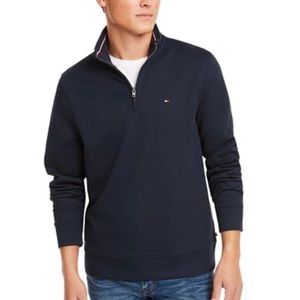 Tommy Hilfiger Men French Rib Quarter-Zip Pullover